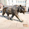 Lebensgroße Bronze-Bengal-große Tiger-Außenstatue